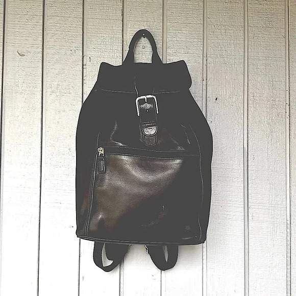 Coach Black Backpack Bag “Rare” - Picture 1 of 10